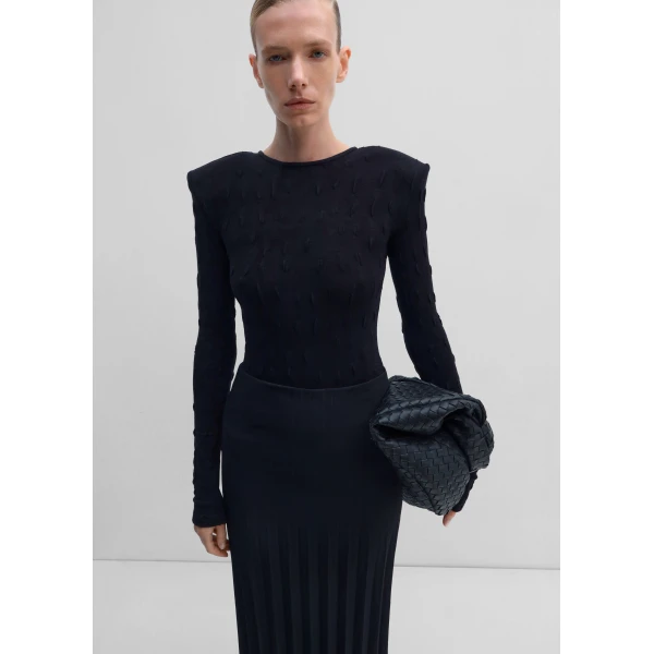 The Frankie Shop Top #11 - Black - Oversized Minimalist Tops in Black - Shop at Luxury Shoes 