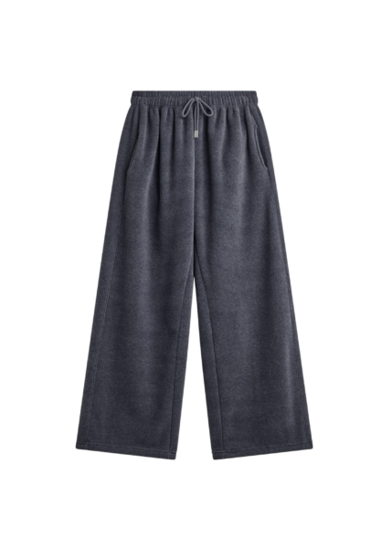 The Frankie Shop Treveray Fleece Sweatpants - Dark Grey - Oversized Minimalist Pants in Grey - Shop at Luxury Shoes 