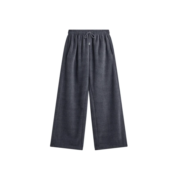 The Frankie Shop Treveray Fleece Sweatpants - Dark Grey - Oversized Minimalist Pants in Grey - Shop at Luxury Shoes 