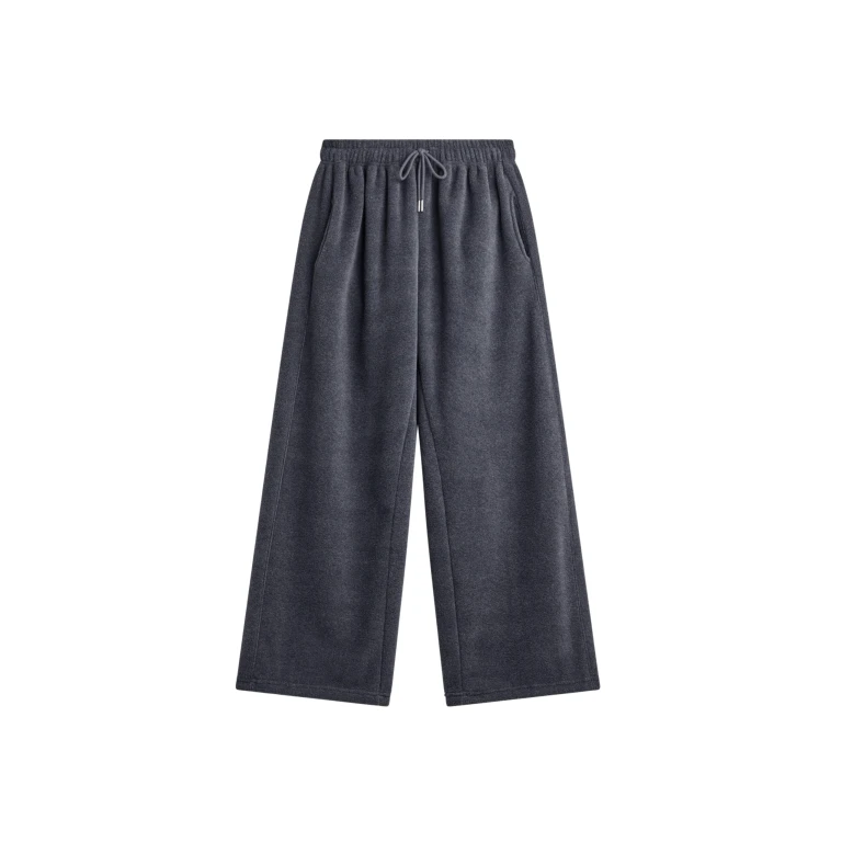 The Frankie Shop Treveray Fleece Sweatpants - Dark Grey - Oversized Minimalist Pants in Grey - Shop at Luxury Shoes 