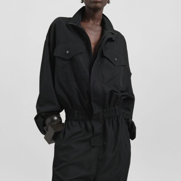 The Frankie Shop Tropez Jumpsuit – Black, view 3