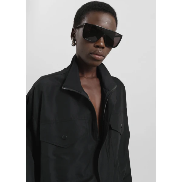 The Frankie Shop Tropez Jumpsuit - Black - Oversized Minimalist Jumpsuit in Black - Shop at Luxury Shoes 