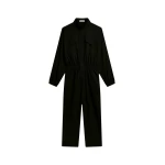 The Frankie Shop Tropez Jumpsuit - Black - Oversized Minimalist Jumpsuit in Black - Shop at Luxury Shoes 