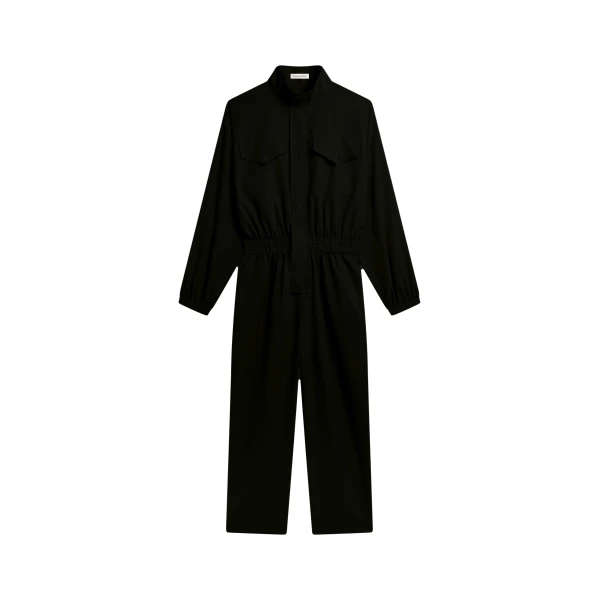 The Frankie Shop Tropez Jumpsuit - Black - Oversized Minimalist Jumpsuit in Black - Shop at Luxury Shoes 