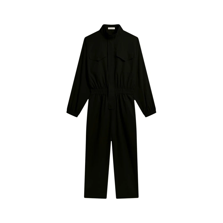 The Frankie Shop Tropez Jumpsuit - Black - Oversized Minimalist Jumpsuit in Black - Shop at Luxury Shoes 
