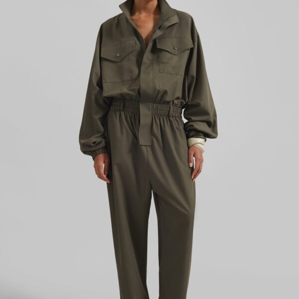 The Frankie Shop Tropez Jumpsuit – Khaki, view 5