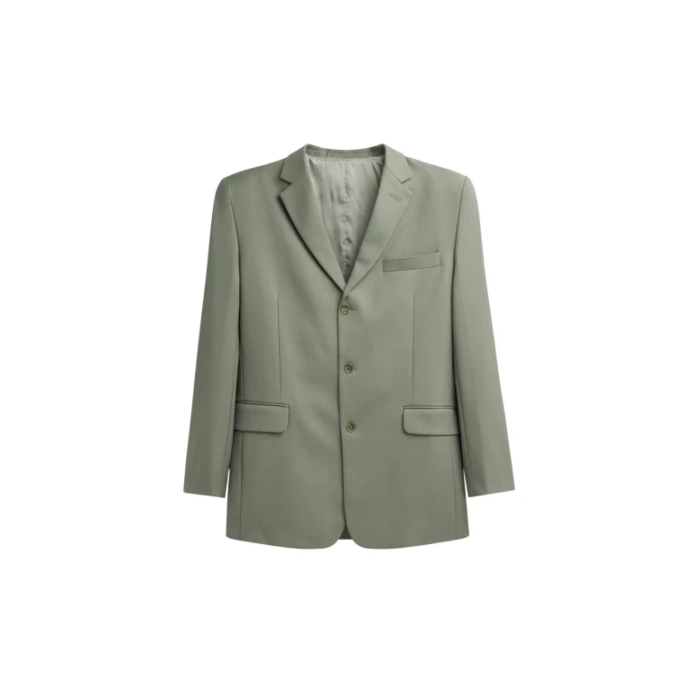The Frankie Shop Trosa Blazer - Pale Olive - Oversized Minimalist Jackets in Green - Shop at Luxury Shoes 
