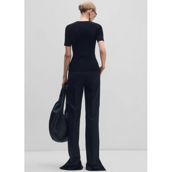 The Frankie Shop Trousers #02 - Black - Oversized Minimalist Pants in Black - Shop at Luxury Shoes 