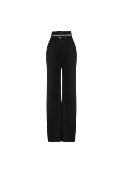 The Frankie Shop Trousers #03 - Black - Oversized Minimalist Pants in Black - Shop at Luxury Shoes 