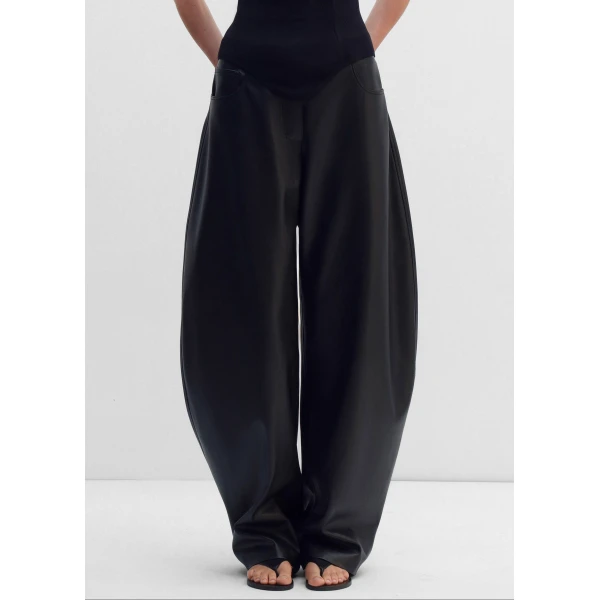 The Frankie Shop Trousers #08 - Black - Oversized Minimalist Pants in Black - Shop at Luxury Shoes 