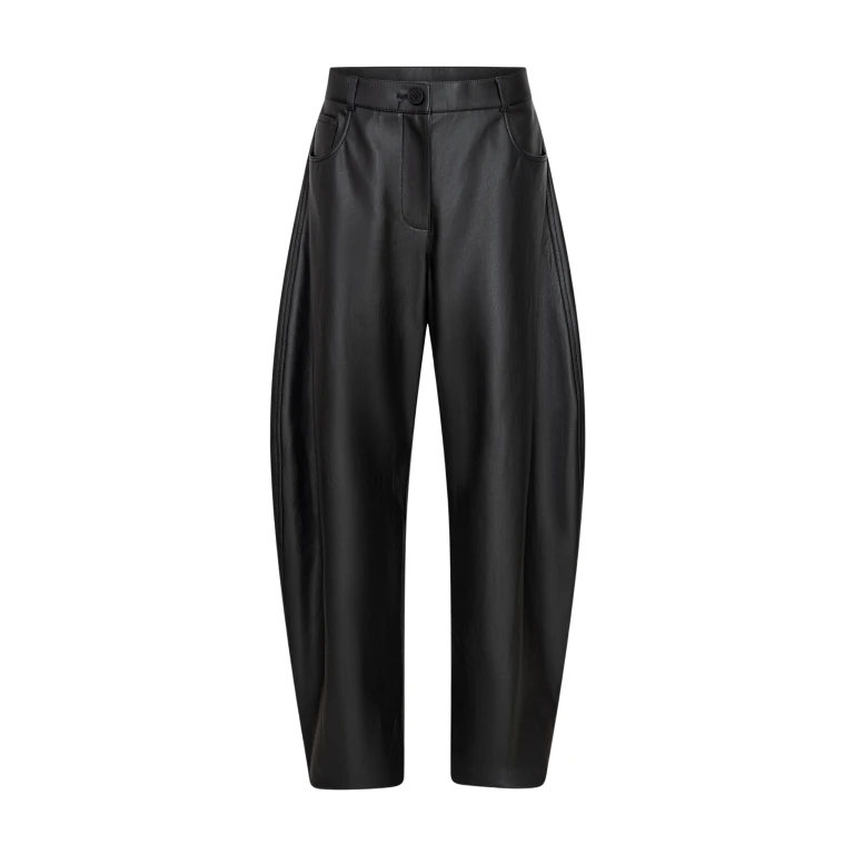 The Frankie Shop Trousers #08 - Black - Oversized Minimalist Pants in Black - Shop at Luxury Shoes 