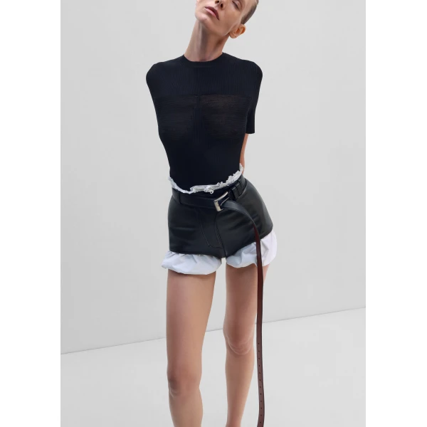 The Frankie Shop Trousers #09 - Black - Oversized Minimalist Pants in Black - Shop at Luxury Shoes 