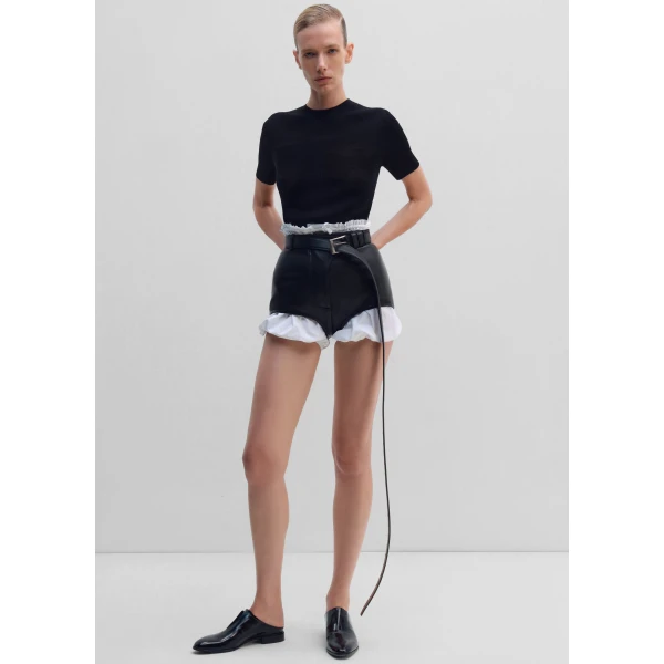 The Frankie Shop Trousers #09 - Black - Oversized Minimalist Pants in Black - Shop at Luxury Shoes 