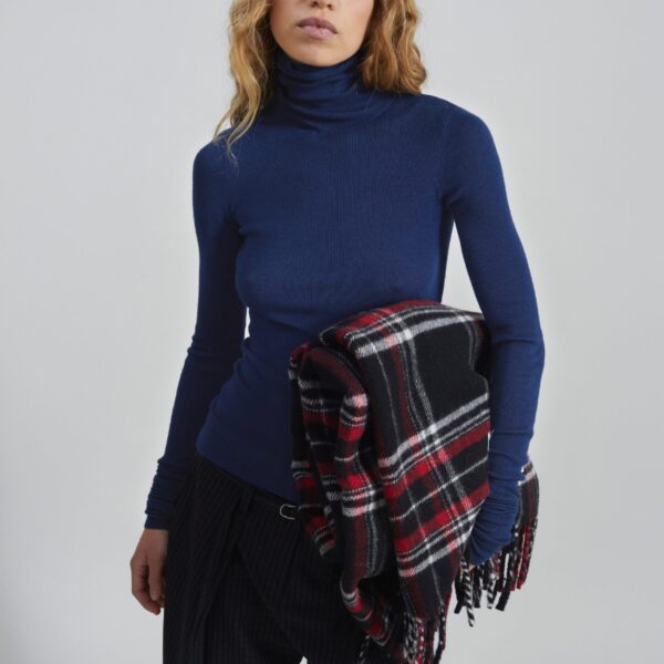 The Frankie Shop Utica Thin Turtleneck Sweater – Blue, view 2
