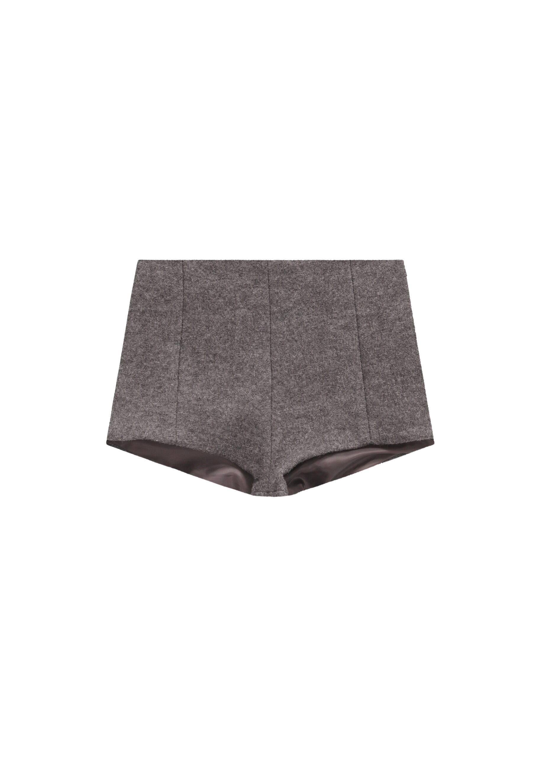 The Frankie Shop Vail Brushed Wool Hot Pants – Grey Melange