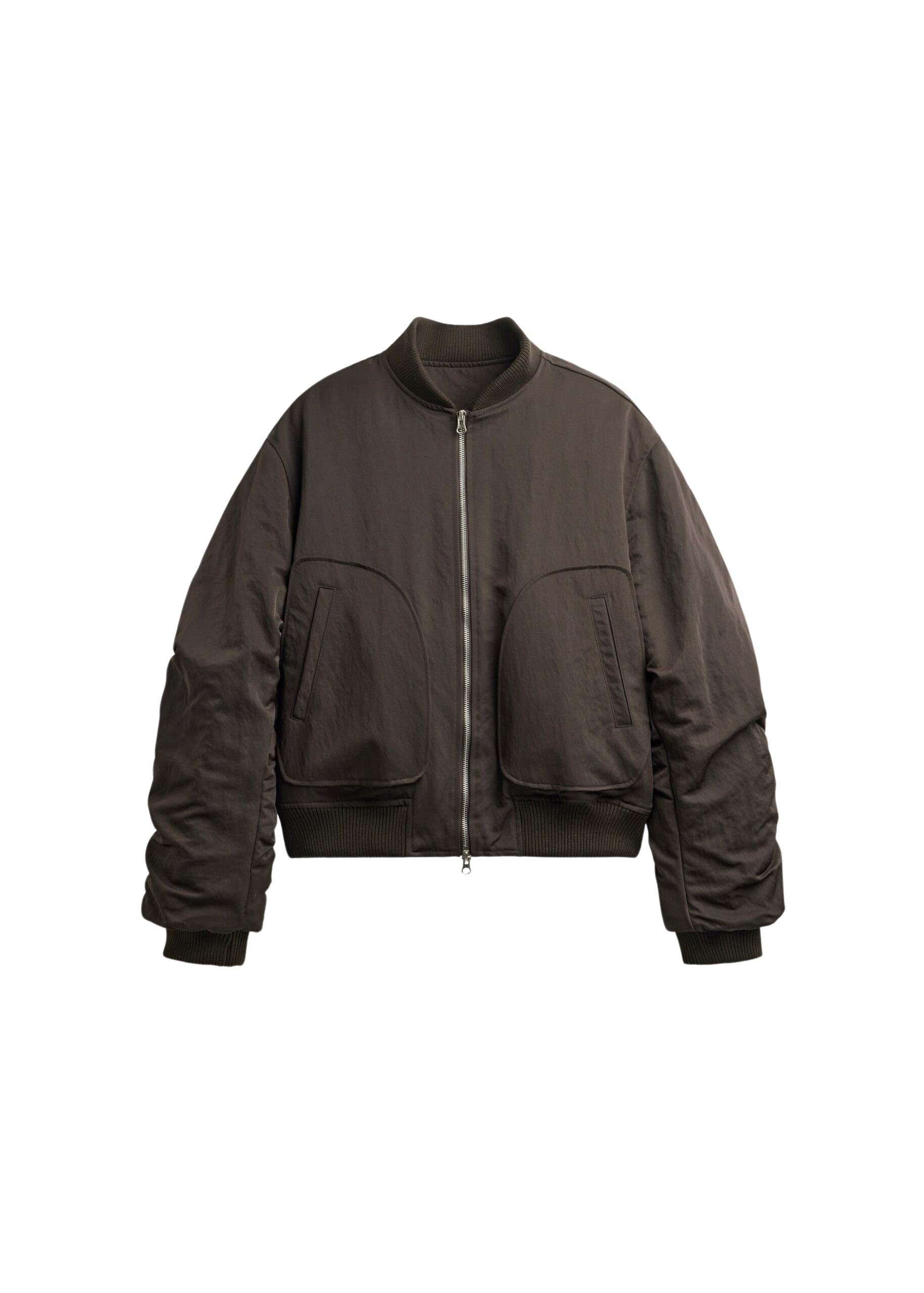The Frankie Shop Valdres Padded Bomber Jacket – Brown