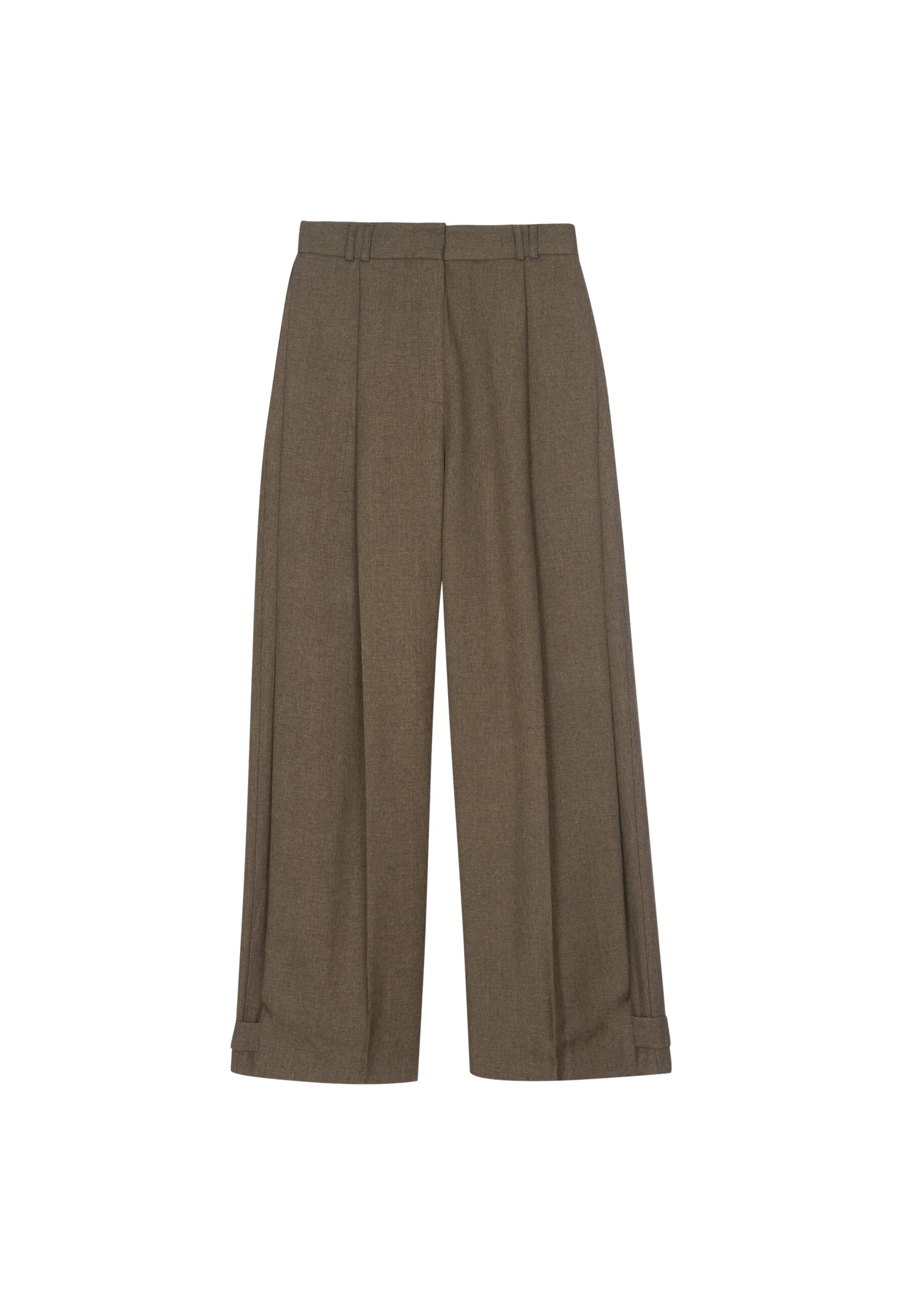 The Frankie Shop Vallsta Tailored Trousers – Brown Melange