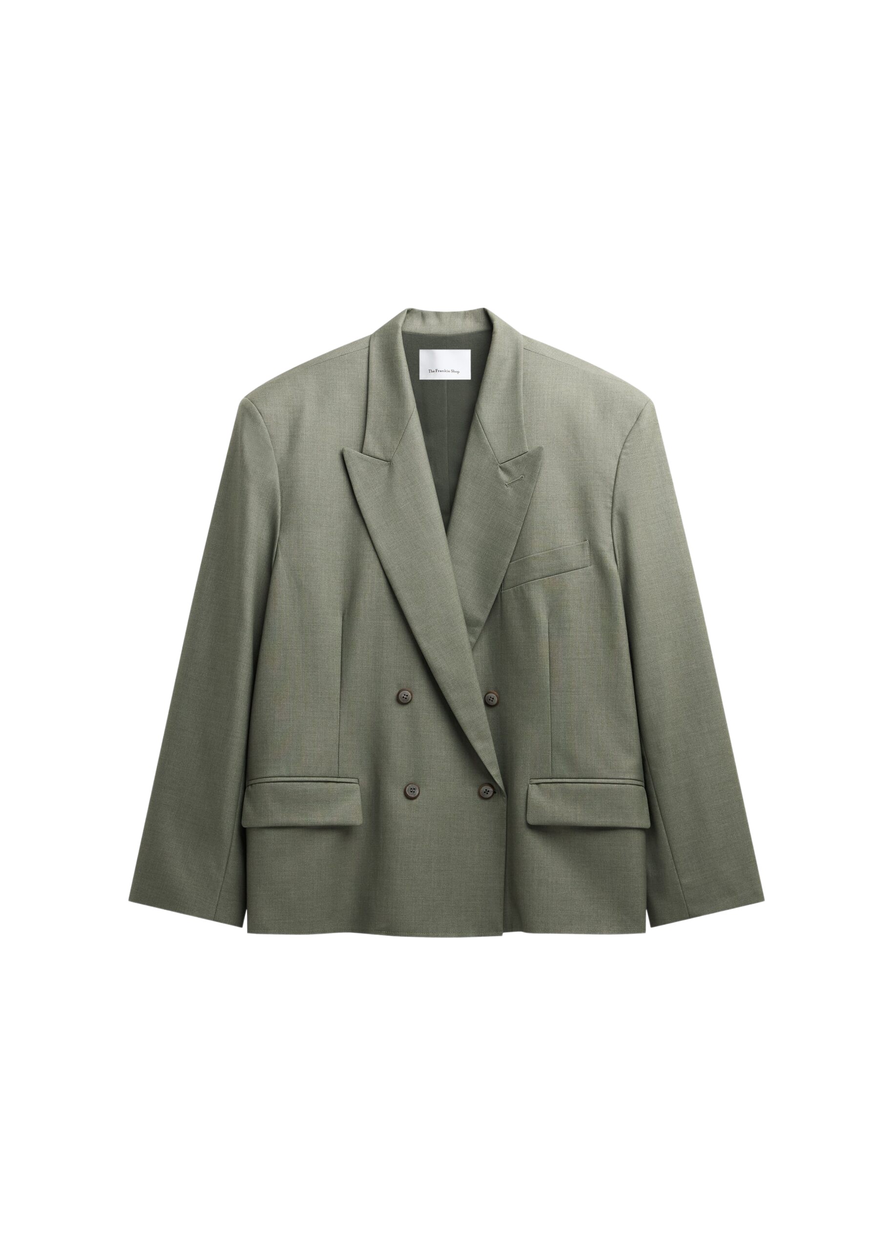 The Frankie Shop Valter Oversized Blazer – Pale Olive