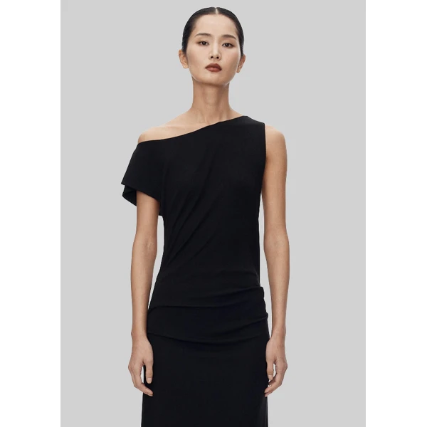 The Frankie Shop Varena Twisted Cut-Out Maxi Dress – Black, view 5