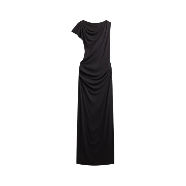 The Frankie Shop Varena Twisted Cut-Out Maxi Dress – Black