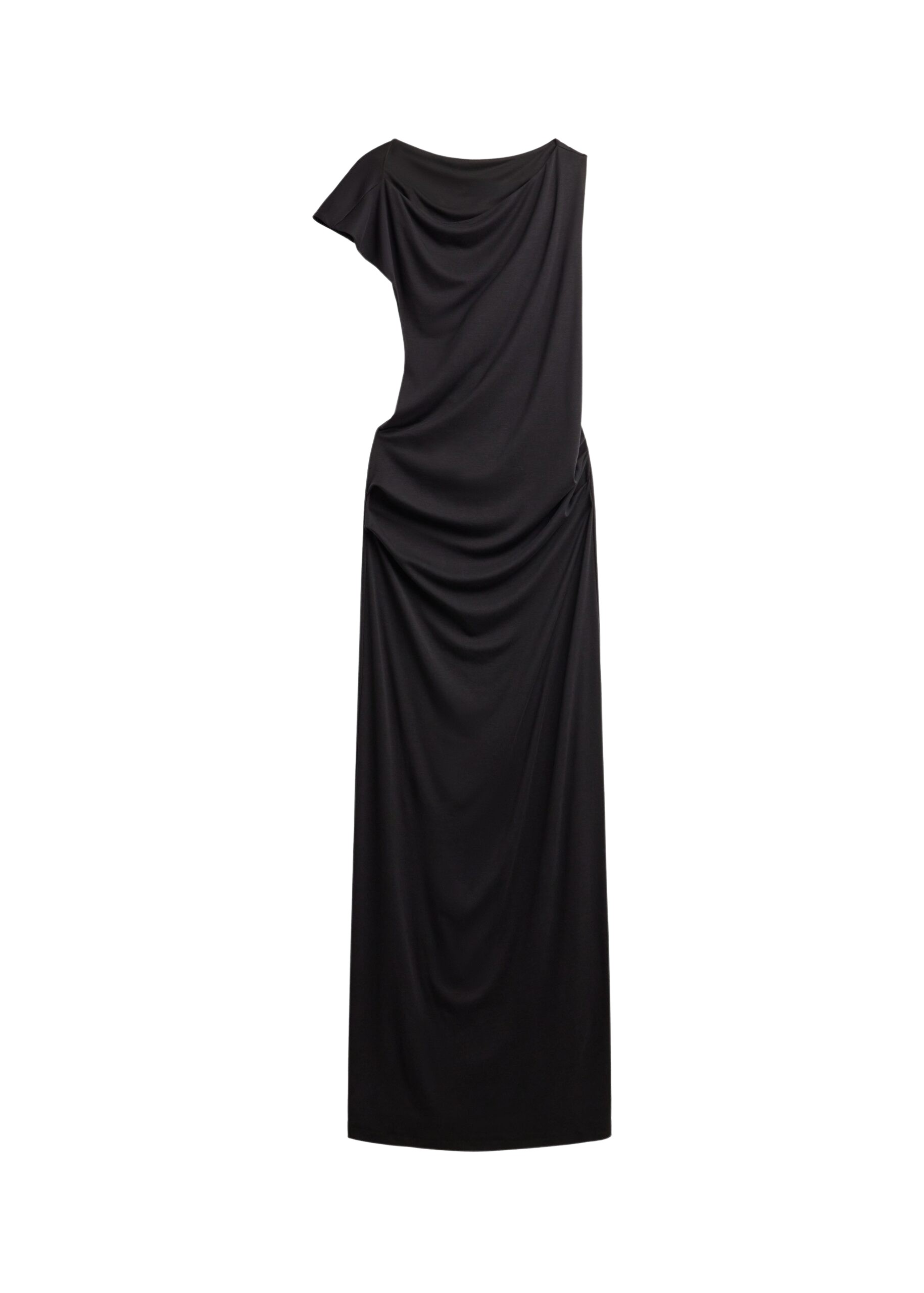 The Frankie Shop Varena Twisted Cut-Out Maxi Dress - Black - Oversized Minimalist Dresses in Black - Shop at Luxury Shoes 