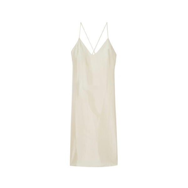 The Frankie Shop Vence Slip Dress - Pale Yellow - Oversized Minimalist Dresses in Yellow - Shop at Luxury Shoes 