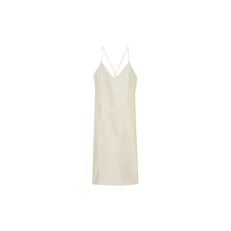 The Frankie Shop Vence Slip Dress - Pale Yellow - Oversized Minimalist Dresses in Yellow - Shop at Luxury Shoes 