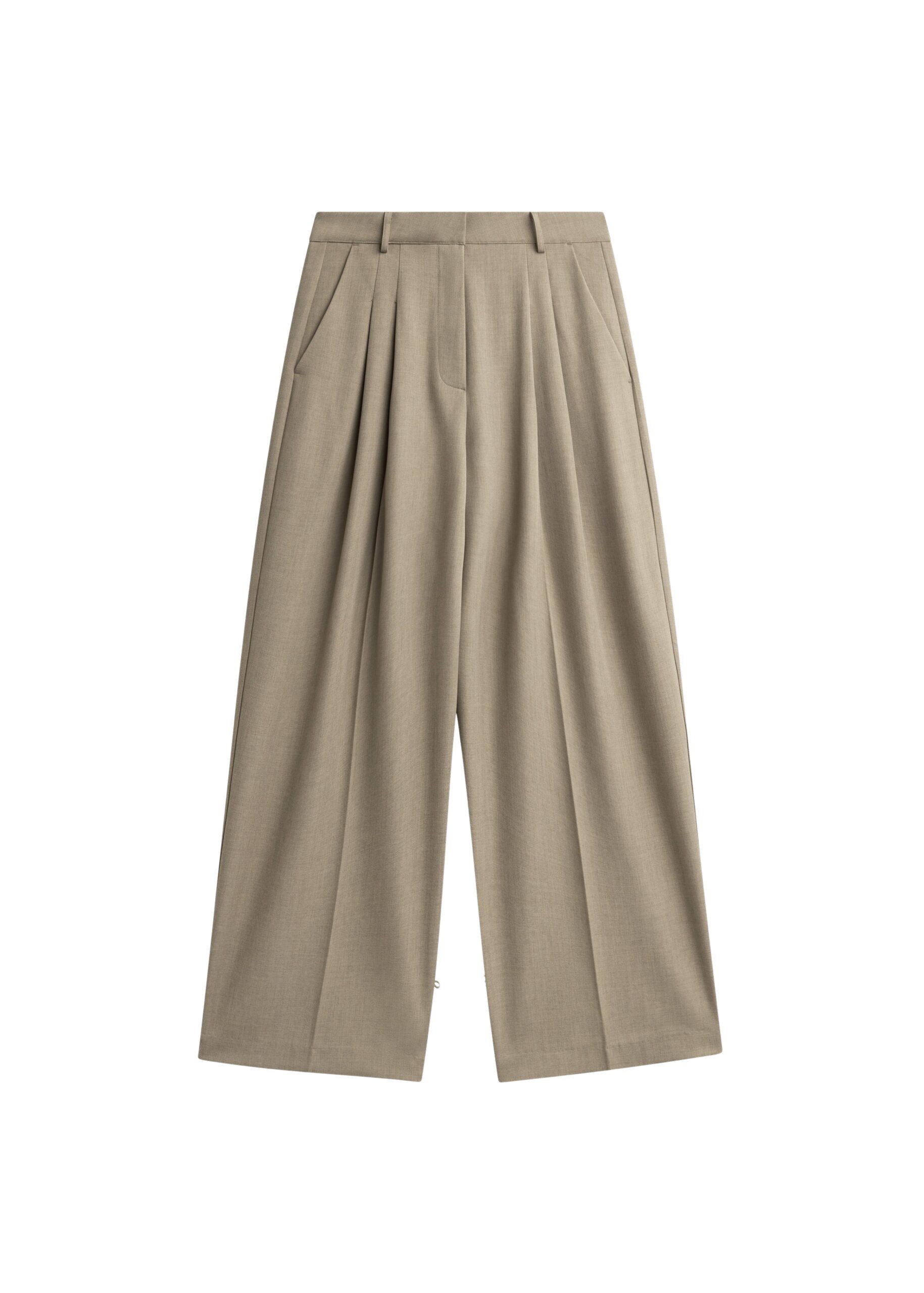 The Frankie Shop Venlo Pleated Trousers – Beige