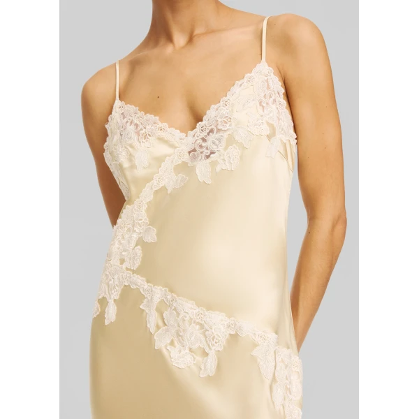 The Frankie Shop Vera Satin Maxi Dress - Vanilla Cream - Oversized Minimalist Dresses in Ivory - Shop at Luxury Shoes 