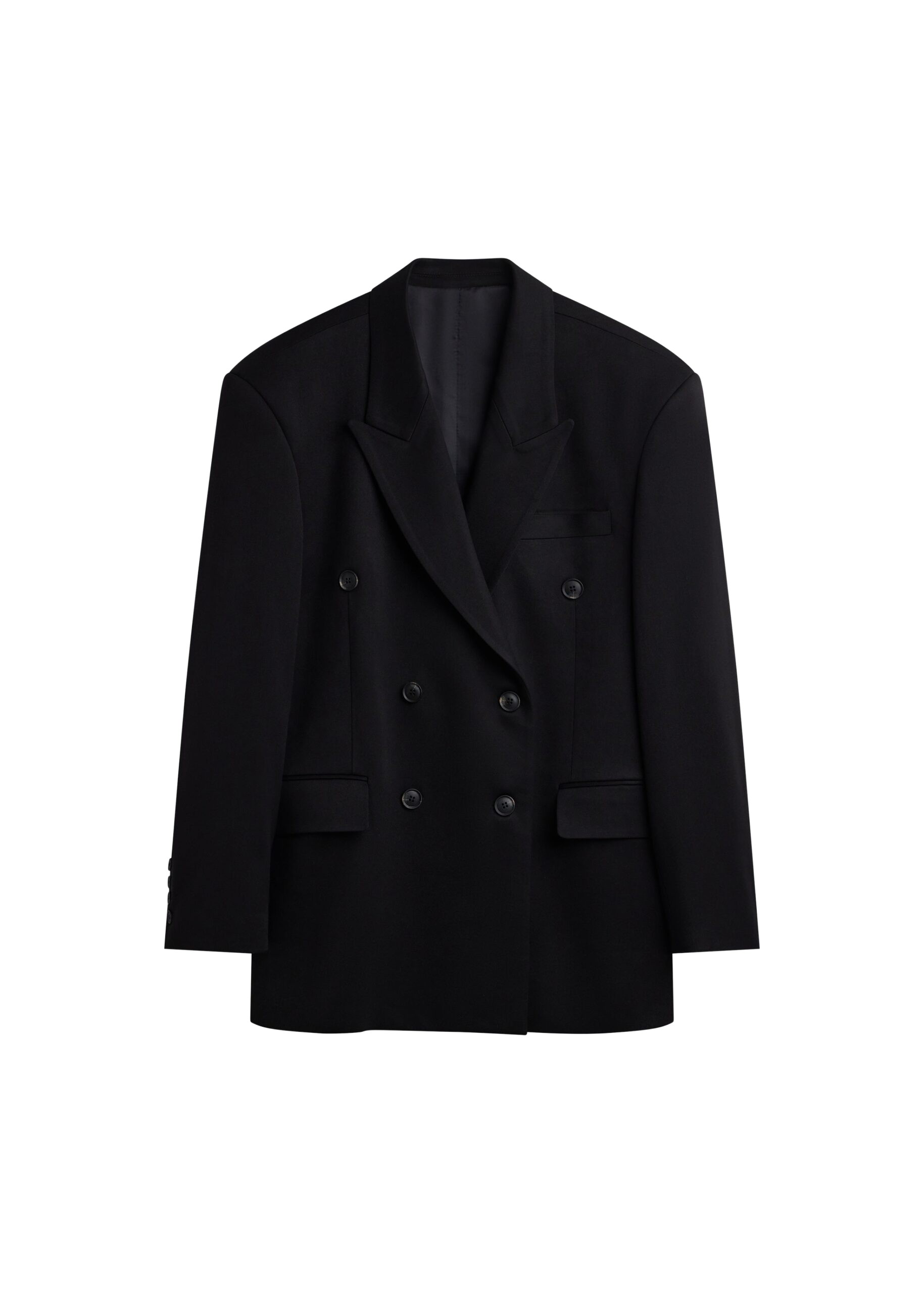 The Frankie Shop Vester Double-Breasted Blazer – Black