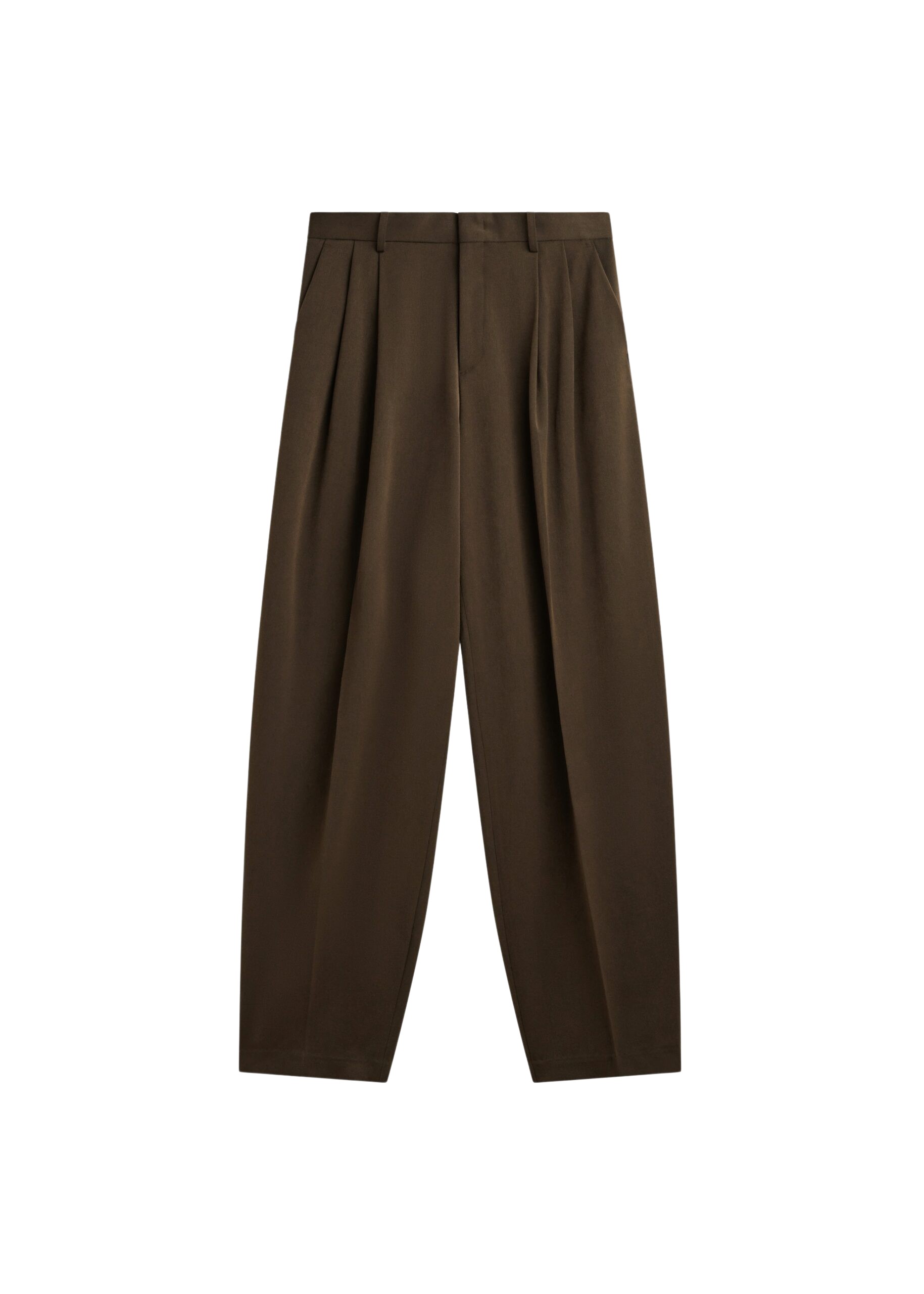 The Frankie Shop Vester Pleated Trousers – Brown