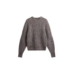 The Frankie Shop Vezia Chunky Knit Sweater – Brown Melange