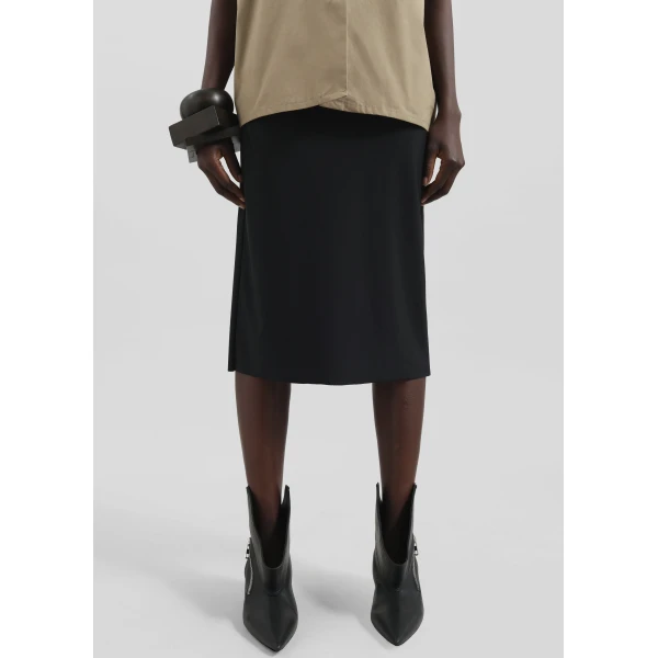 The Frankie Shop Viera Midi Skirt - Black - Oversized Minimalist Skirts in Black - Shop at Luxury Shoes 