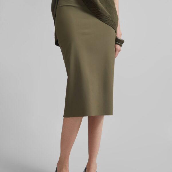 The Frankie Shop Viera Midi Skirt – Khaki, view 4