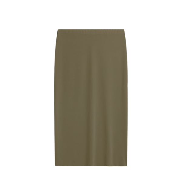 The Frankie Shop Viera Midi Skirt - Khaki - Oversized Minimalist Skirts in Green - Shop at Luxury Shoes 