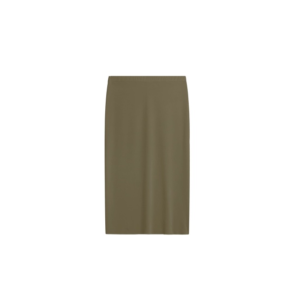 The Frankie Shop Viera Midi Skirt - Khaki - Oversized Minimalist Skirts in Green - Shop at Luxury Shoes 