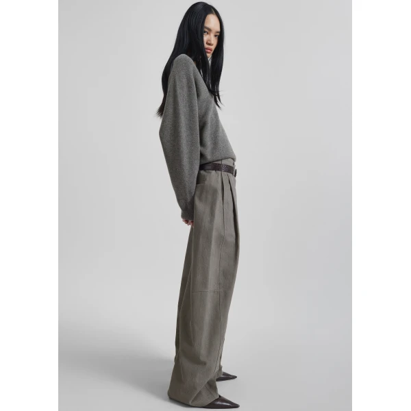 The Frankie Shop Vora Barrel Leg Pants – Grey, view 5