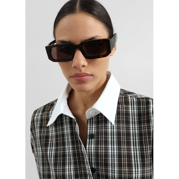 The Frankie Shop Weska Plaid Shirt - Multicolor - Oversized Minimalist Tops in Multicolour - Shop at Luxury Shoes 
