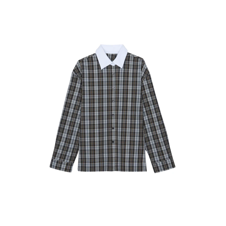 The Frankie Shop Weska Plaid Shirt - Multicolor - Oversized Minimalist Tops in Multicolour - Shop at Luxury Shoes 