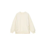 The Frankie Shop Wesra Knit Sweatshirt - Ecru - Oversized Minimalist Tops in Ivory - Shop at Luxury Shoes 