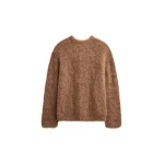 The Frankie Shop Willy Alpaca Knit Sweater – Dark Taupe