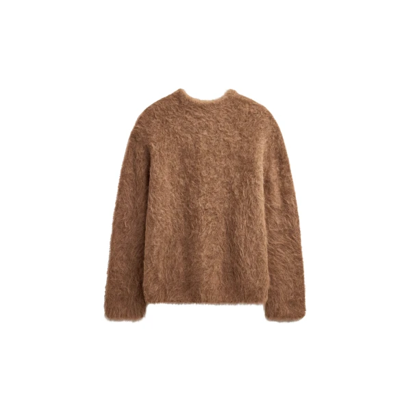 The Frankie Shop Willy Alpaca Knit Sweater – Dark Taupe