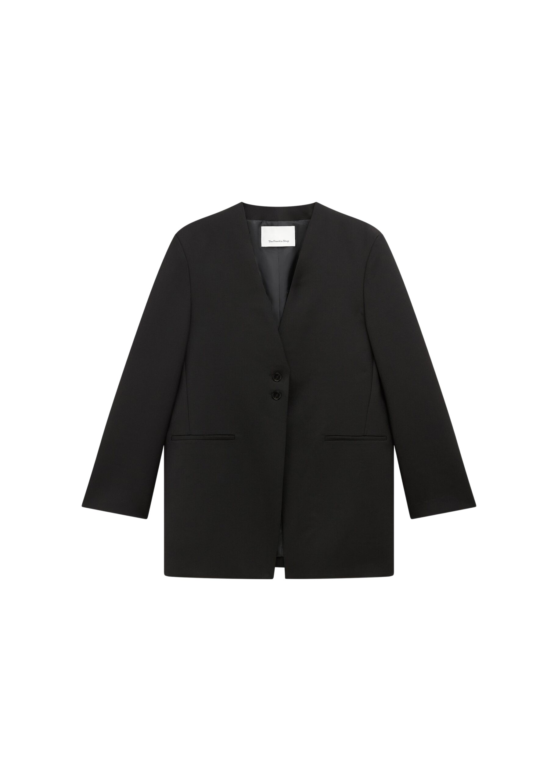 The Frankie Shop Winsen Collarless Blazer – Black