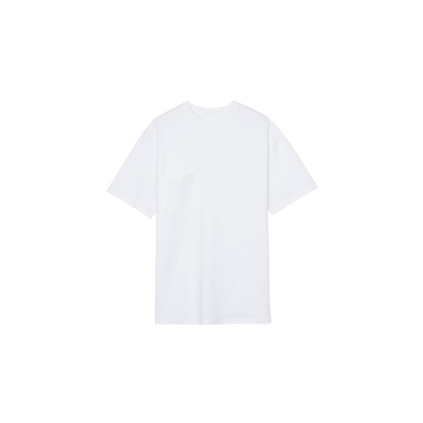 The Frankie Shop Yuri Boxy Super Soft Tee - White - Oversized Minimalist Tops in White - Shop at Luxury Shoes 