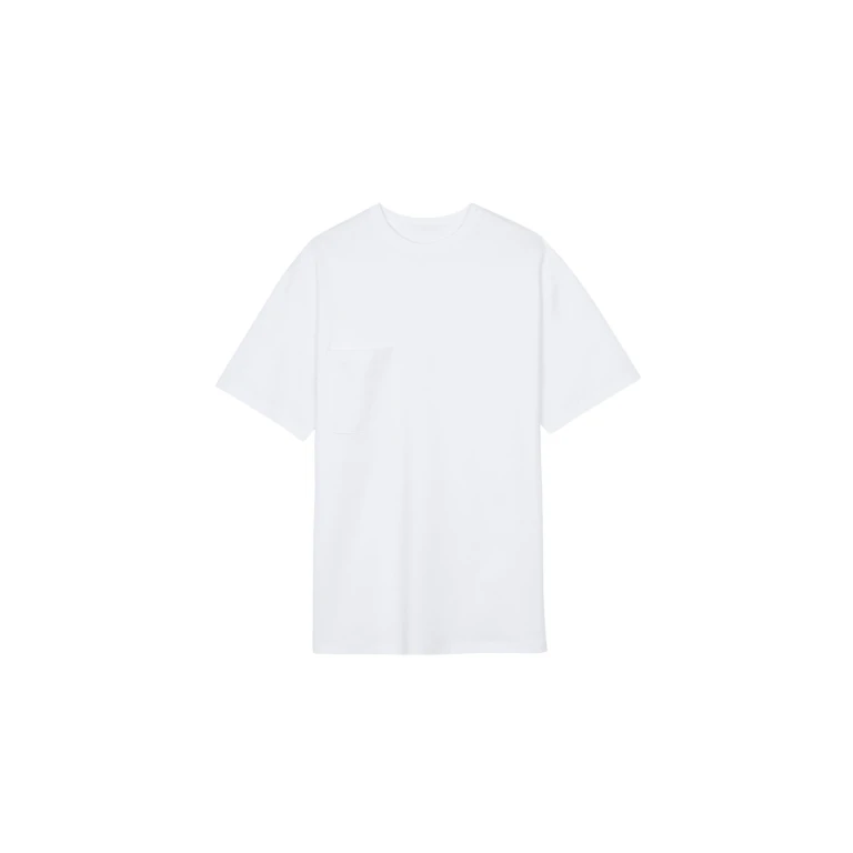 The Frankie Shop Yuri Boxy Super Soft Tee - White - Oversized Minimalist Tops in White - Shop at Luxury Shoes 