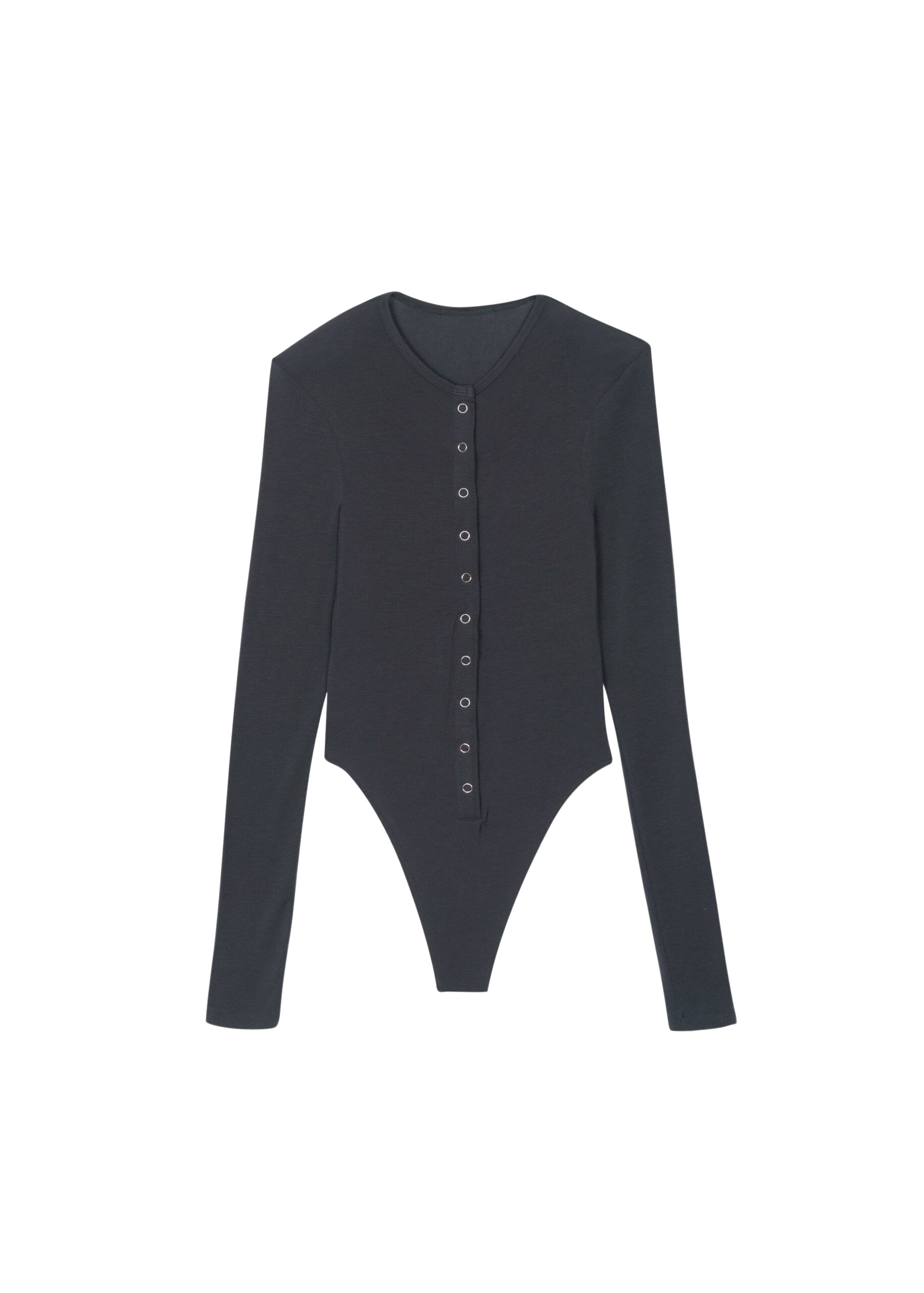 The Frankie Shop Zadie Bodysuit - Charcoal - Oversized Minimalist Bikini in Grey - Shop at Luxury Shoes 