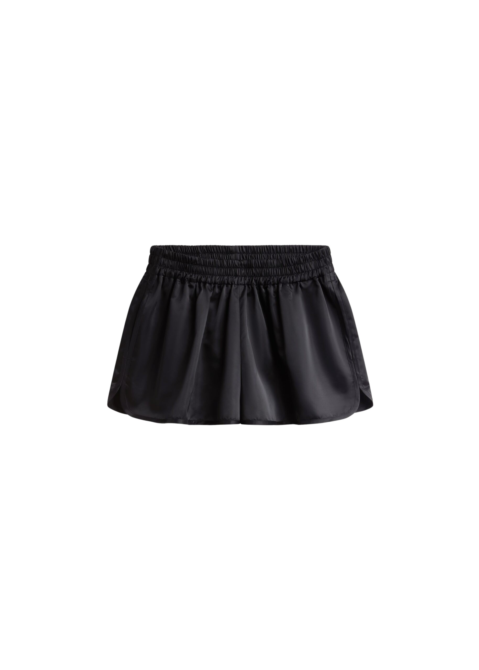 The Frankie Shop Zafra Satin Mini Shorts – Black