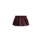 The Frankie Shop Zafra Satin Mini Shorts - Dark Plum - Oversized Minimalist Shorts in Purple - Shop at Luxury Shoes 