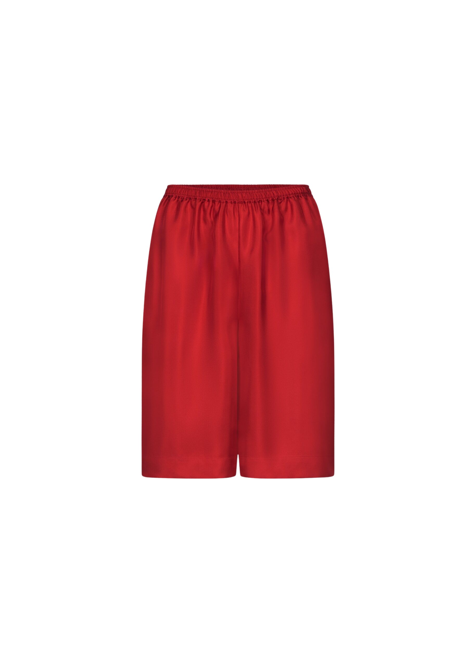 The Frankie Shop Zinia Lds Silk Twill Bermuda – Red Shorts
