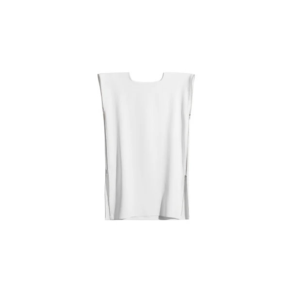 The Frankie Shop Zipper Tunic Top - White - Oversized Minimalist Tops in White - Shop at Luxury Shoes 